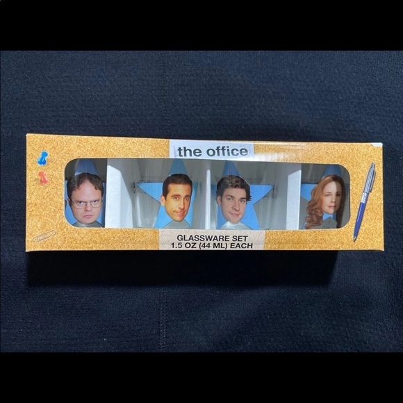 The Office Character Shot Glass Drinking Game | 1.5 Ounce Glasses | Set Of 4 - Picture 1 of 2